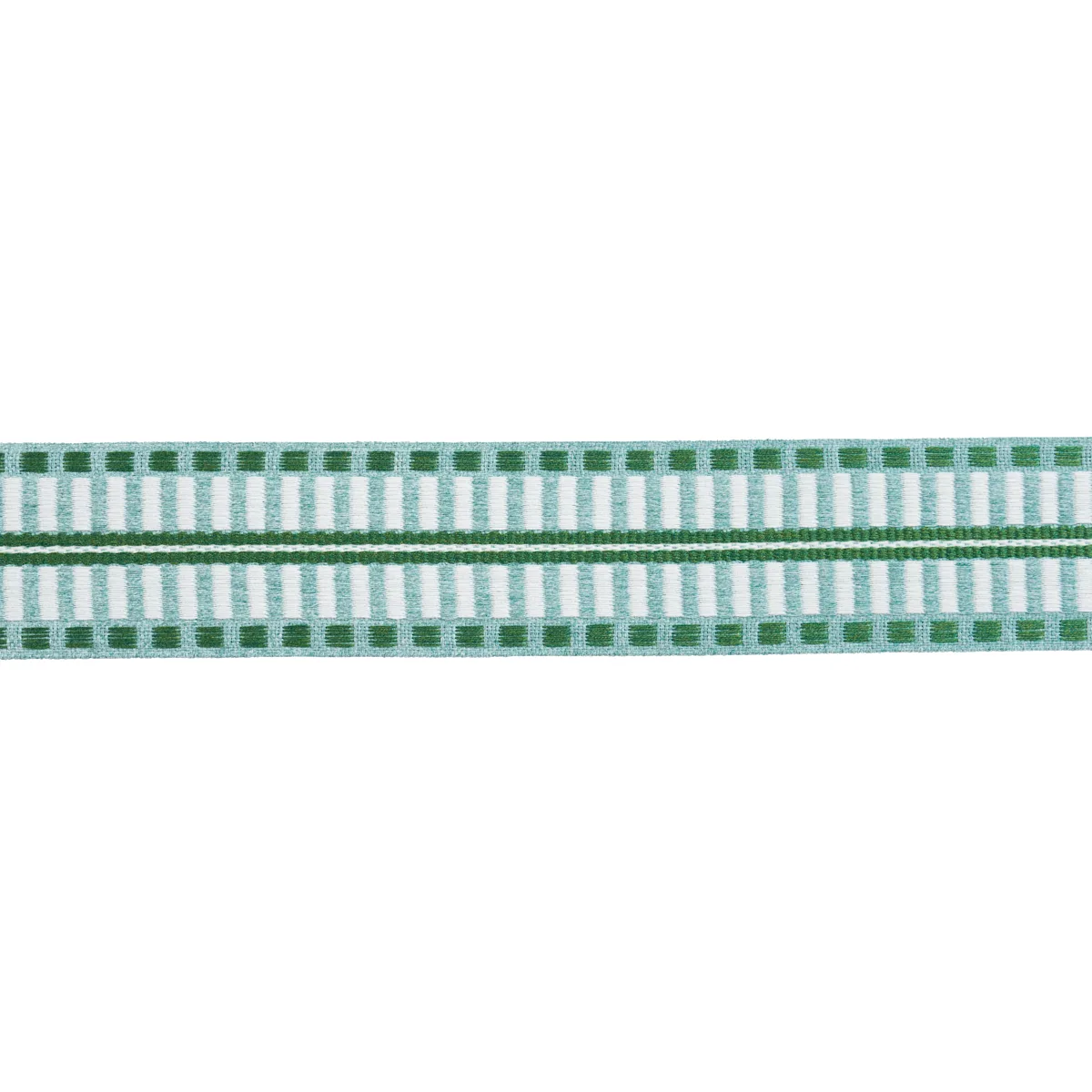 Schumacher Jacobsen Tape Indoor/Outdoor trim in Mineral (73635)