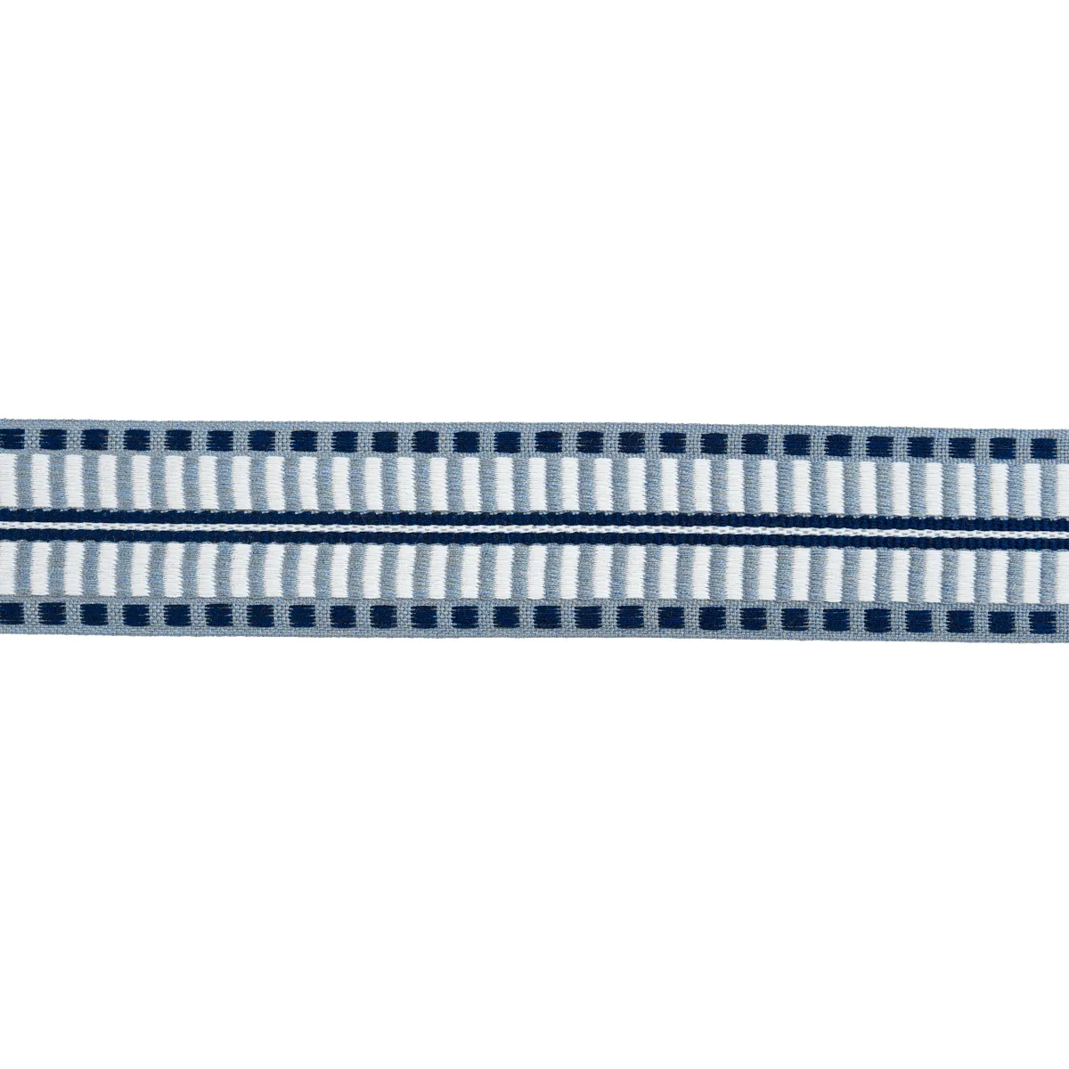 Schumacher Jacobsen Tape Indoor/Outdoor trim in Navy (73636)
