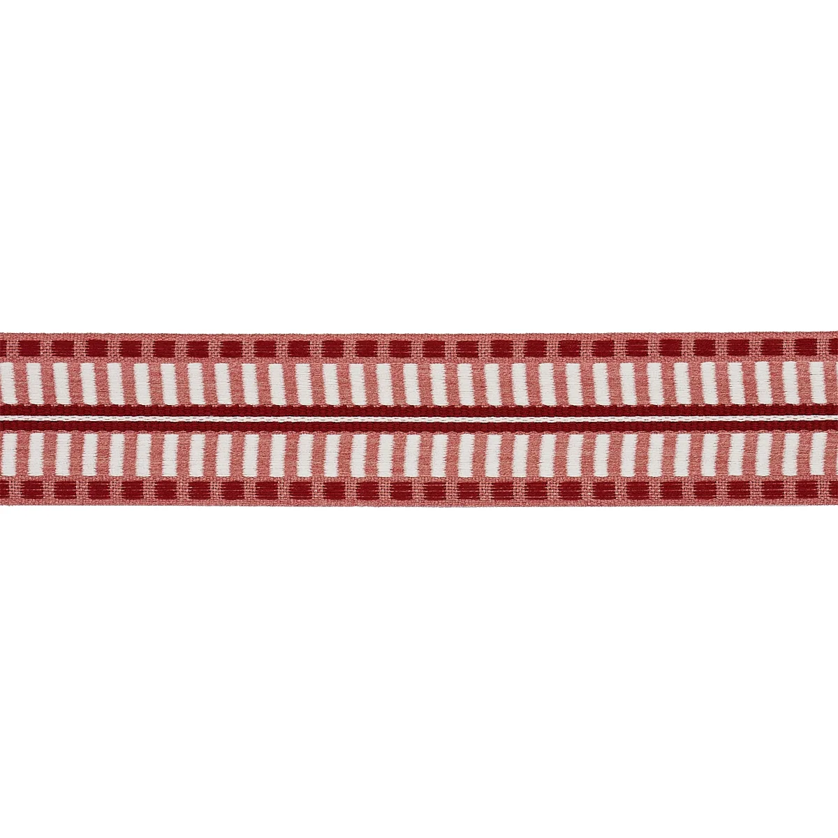 Schumacher Jacobsen Tape Indoor/Outdoor trim in Rose (73634)