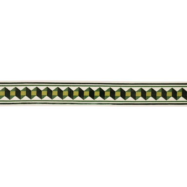 Schumacher Jilly Velvet Tape trim in Pear Green (87462)