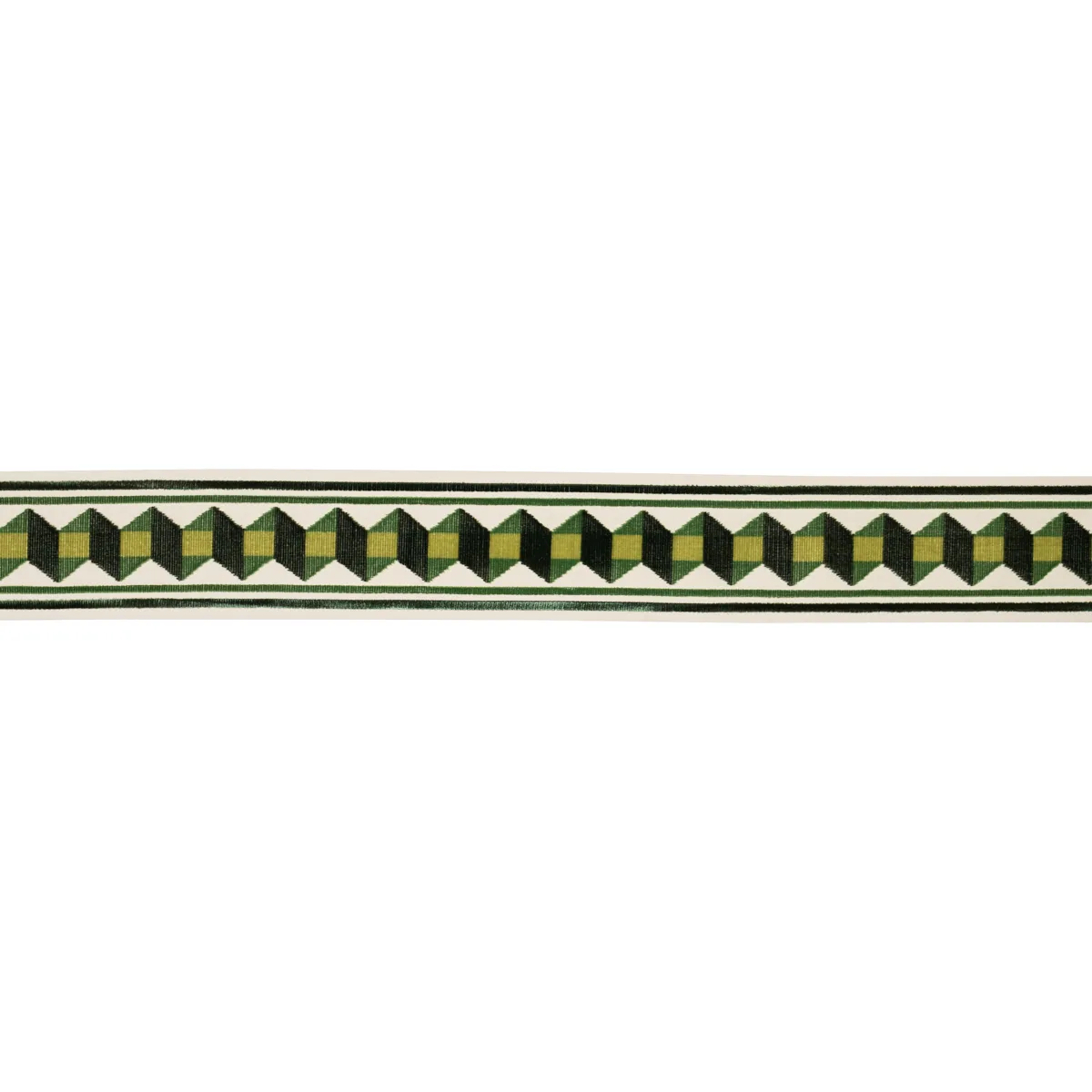 Schumacher Jilly Velvet Tape trim in Pear Green (87462)