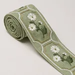 86302 | Jolie Hand Embroidered Tape - Green Schumacher Jolie Hand Embroidered Tape trim in Green (86302)