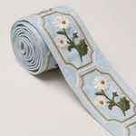 86301 | Jolie Hand Embroidered Tape - Sky Schumacher Jolie Hand Embroidered Tape trim in Sky (86301)
