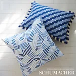 75360 | Juno Fringe - Cobalt & Ivory Schumacher Juno Fringe trim in Cobalt & Ivory (75360)