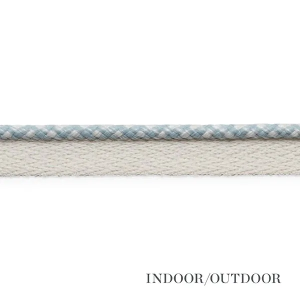 Schumacher Keaton Lip Cord Indoor/Outdoor trim in Cloud (74901)