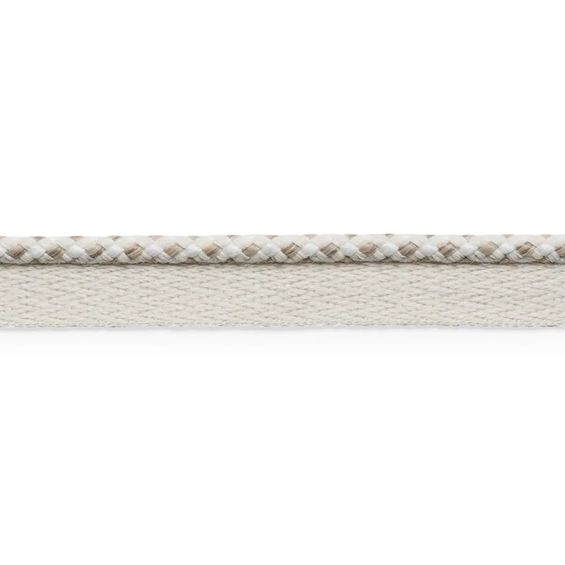 Schumacher Keaton Lip Cord Indoor/Outdoor trim in Ivory (74900)