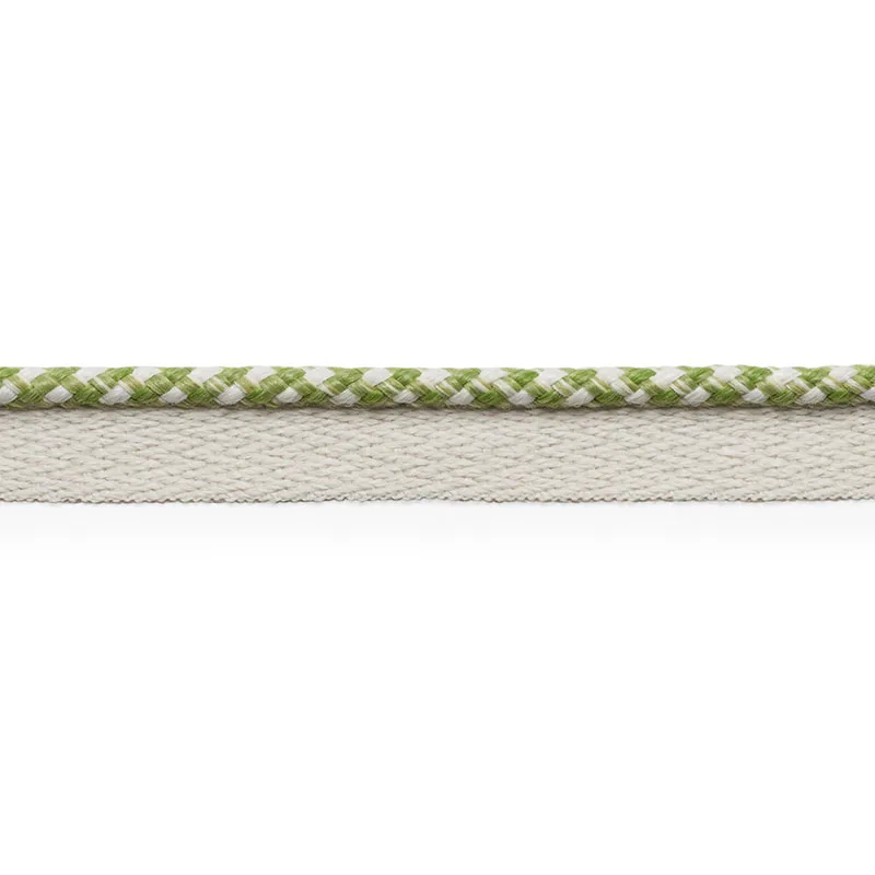 Schumacher Keaton Lip Cord Indoor/Outdoor trim in Leaf (74904)