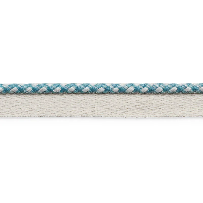 Schumacher Keaton Lip Cord Indoor/Outdoor trim in Ocean (74902)