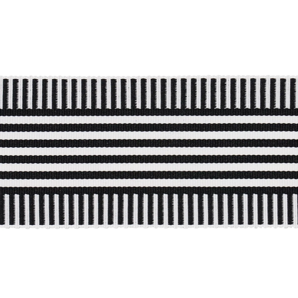 Schumacher Keket Stripe Tape trim in Black (81692)