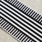 Schumacher Keket Stripe Tape trim in Black (81692)