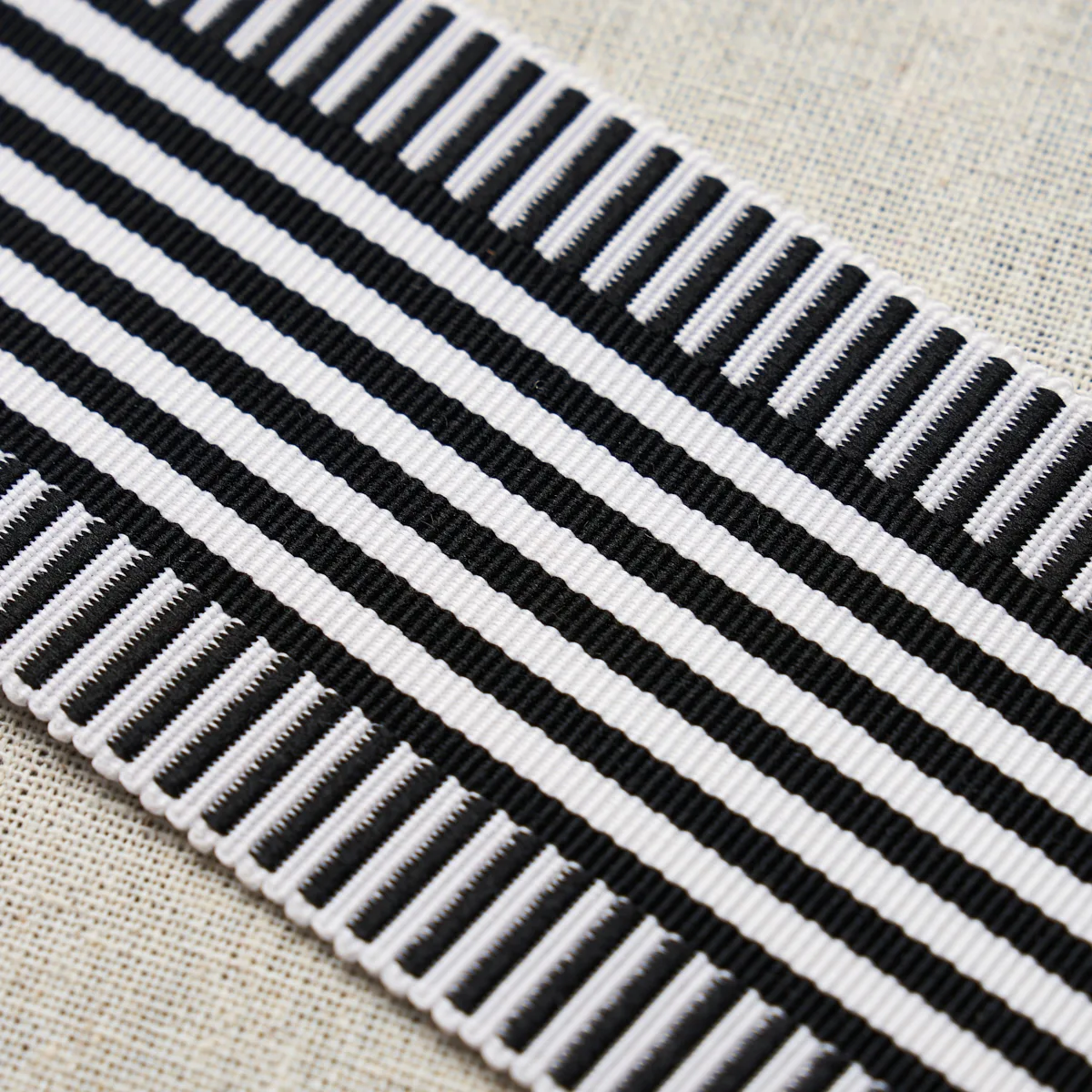 Schumacher Keket Stripe Tape trim in Black (81692)