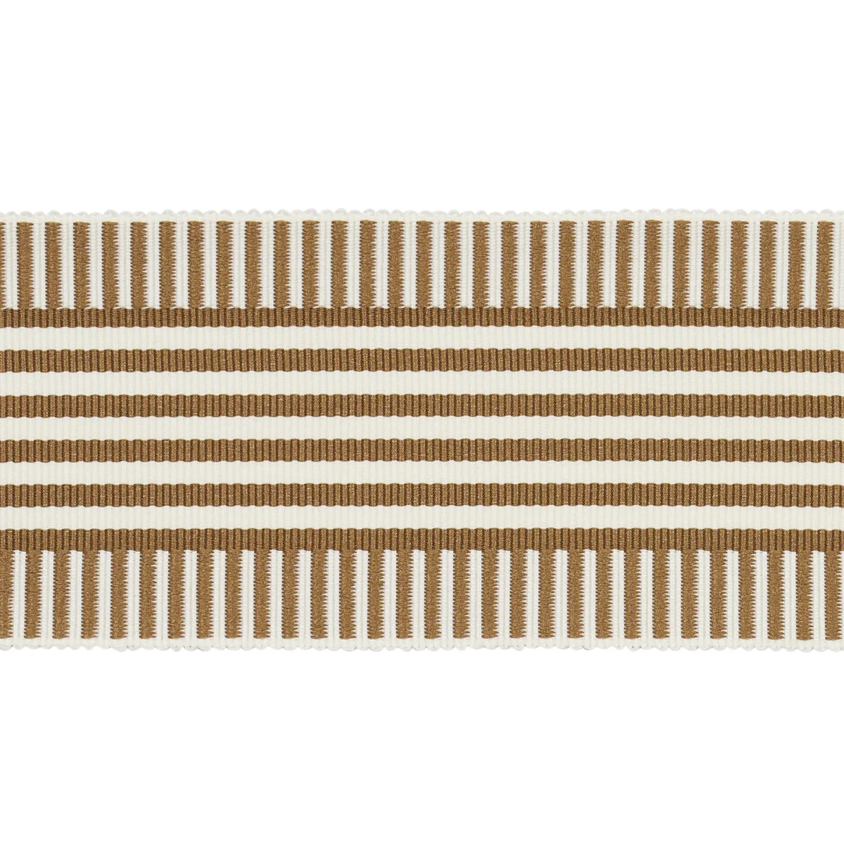 Schumacher Keket Stripe Tape trim in Camel (81691)