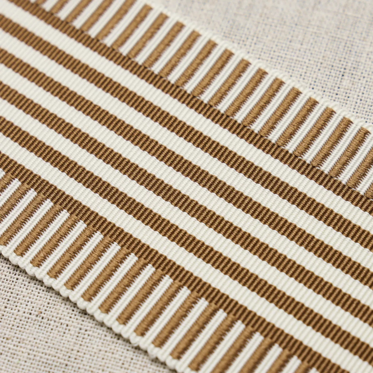 Schumacher Keket Stripe Tape trim in Camel (81691)