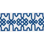 Schumacher Knotted Trellis Tape trim in Blue on White (80883)