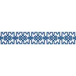 Schumacher Knotted Trellis Tape trim in Blue on White (80883)