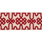 80881 | Knotted Trellis Tape - Crimson on Unbleached Schumacher Knotted Trellis Tape trim in Crimson on Unbleached (80881)
