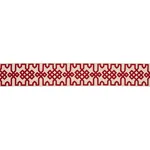 80881 | Knotted Trellis Tape - Crimson on Unbleached Schumacher Knotted Trellis Tape trim in Crimson on Unbleached (80881)