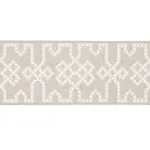Schumacher Knotted Trellis Tape trim in Grey on Neutral (80885)