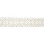 Schumacher Knotted Trellis Tape trim in Grey on Neutral (80885)