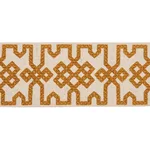 Schumacher Knotted Trellis Tape trim in Ocher on Unbleached (80882)