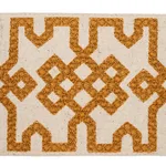 Schumacher Knotted Trellis Tape trim in Ocher on Unbleached (80882)