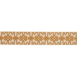 Schumacher Knotted Trellis Tape trim in Ocher on Unbleached (80882)