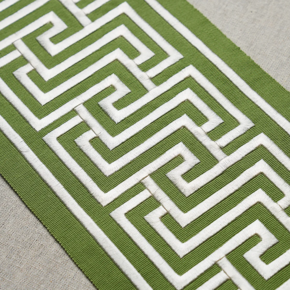 81260 | Labyrinth Tape - Green Schumacher Labyrinth Tape trim in Green (81260)