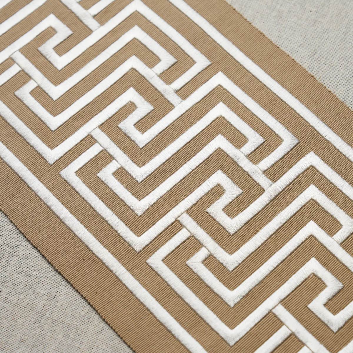 81261 | Labyrinth Tape - Sand Schumacher Labyrinth Tape trim in Sand (81261)