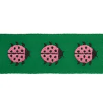 77392 | Ladybird Tape - Pink & Green Schumacher Ladybird Tape trim in Pink & Green (77392)