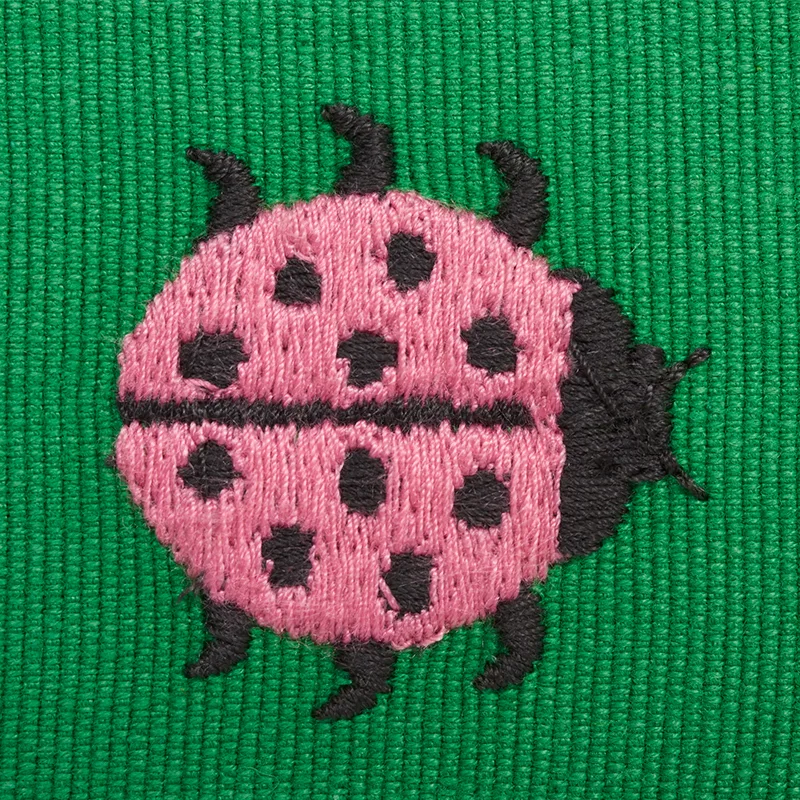 77392 | Ladybird Tape - Pink & Green Schumacher Ladybird Tape trim in Pink & Green (77392)