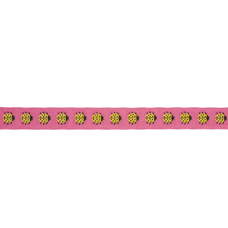 Schumacher Ladybird Tape trim in Yellow & Pink (77391)