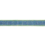 77461 | Larson Handwoven Tape - Blue & Green Schumacher Larson Handwoven Tape trim in Blue & Green (77461)