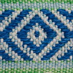 77461 | Larson Handwoven Tape - Blue & Green Schumacher Larson Handwoven Tape trim in Blue & Green (77461)