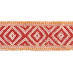 77462 | Larson Handwoven Tape - Red & Orange Schumacher Larson Handwoven Tape trim in Red & Orange (77462)