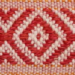 77462 | Larson Handwoven Tape - Red & Orange Schumacher Larson Handwoven Tape trim in Red & Orange (77462)