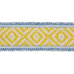 77460 | Larson Handwoven Tape - Yellow & Blue Schumacher Larson Handwoven Tape trim in Yellow & Blue (77460)