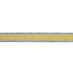77460 | Larson Handwoven Tape - Yellow & Blue Schumacher Larson Handwoven Tape trim in Yellow & Blue (77460)