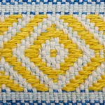 77460 | Larson Handwoven Tape - Yellow & Blue Schumacher Larson Handwoven Tape trim in Yellow & Blue (77460)