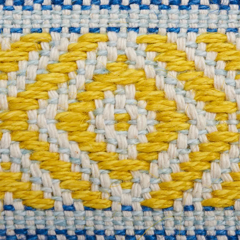77460 | Larson Handwoven Tape - Yellow & Blue Schumacher Larson Handwoven Tape trim in Yellow & Blue (77460)