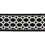 82824 | Lattice Indoor/Outdoor Tape - Black Schumacher Lattice Indoor/Outdoor Tape trim in Black (82824)