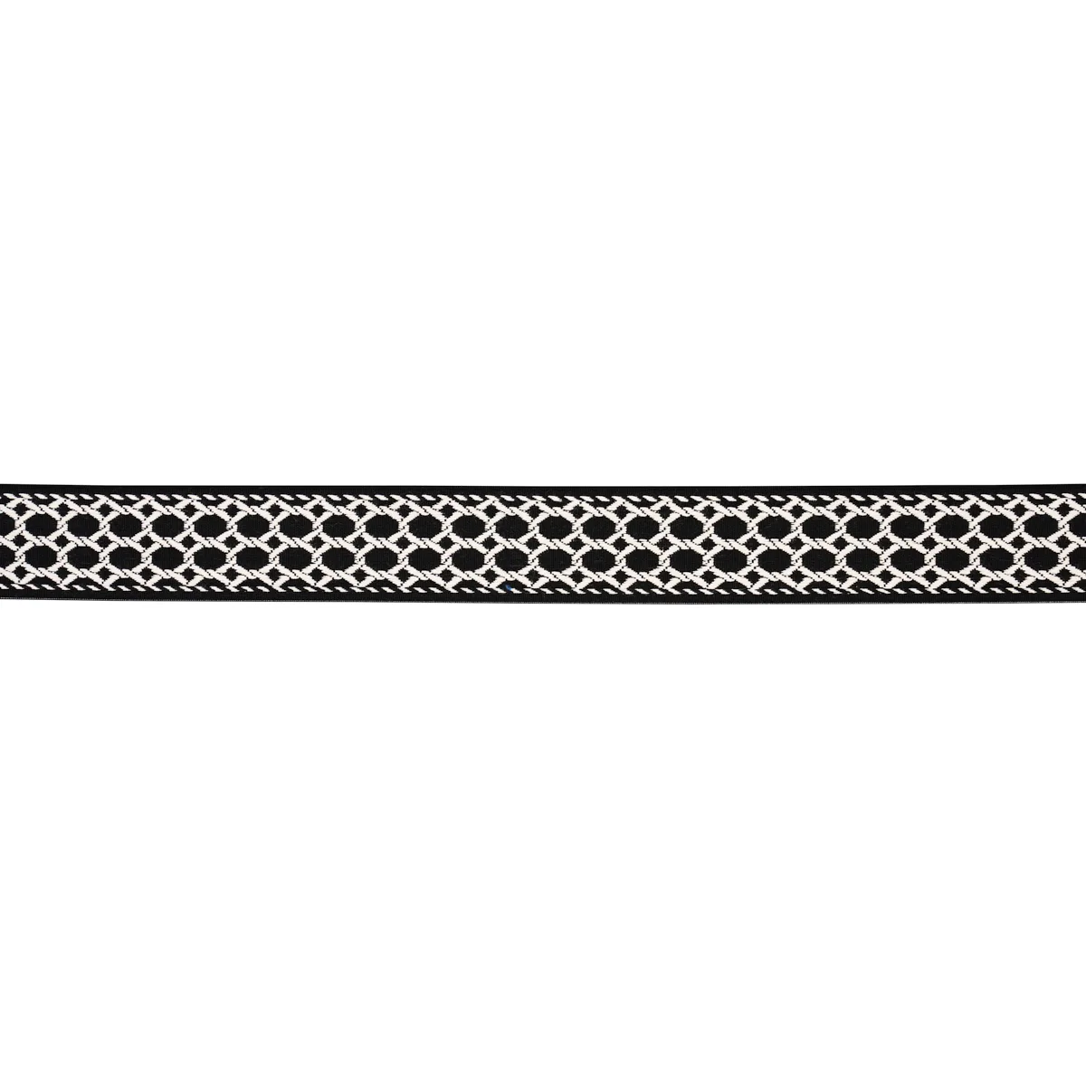 Schumacher Lattice Indoor/Outdoor Tape trim in Black (82824)