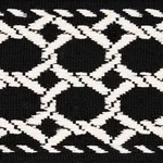 82824 | Lattice Indoor/Outdoor Tape - Black Schumacher Lattice Indoor/Outdoor Tape trim in Black (82824)