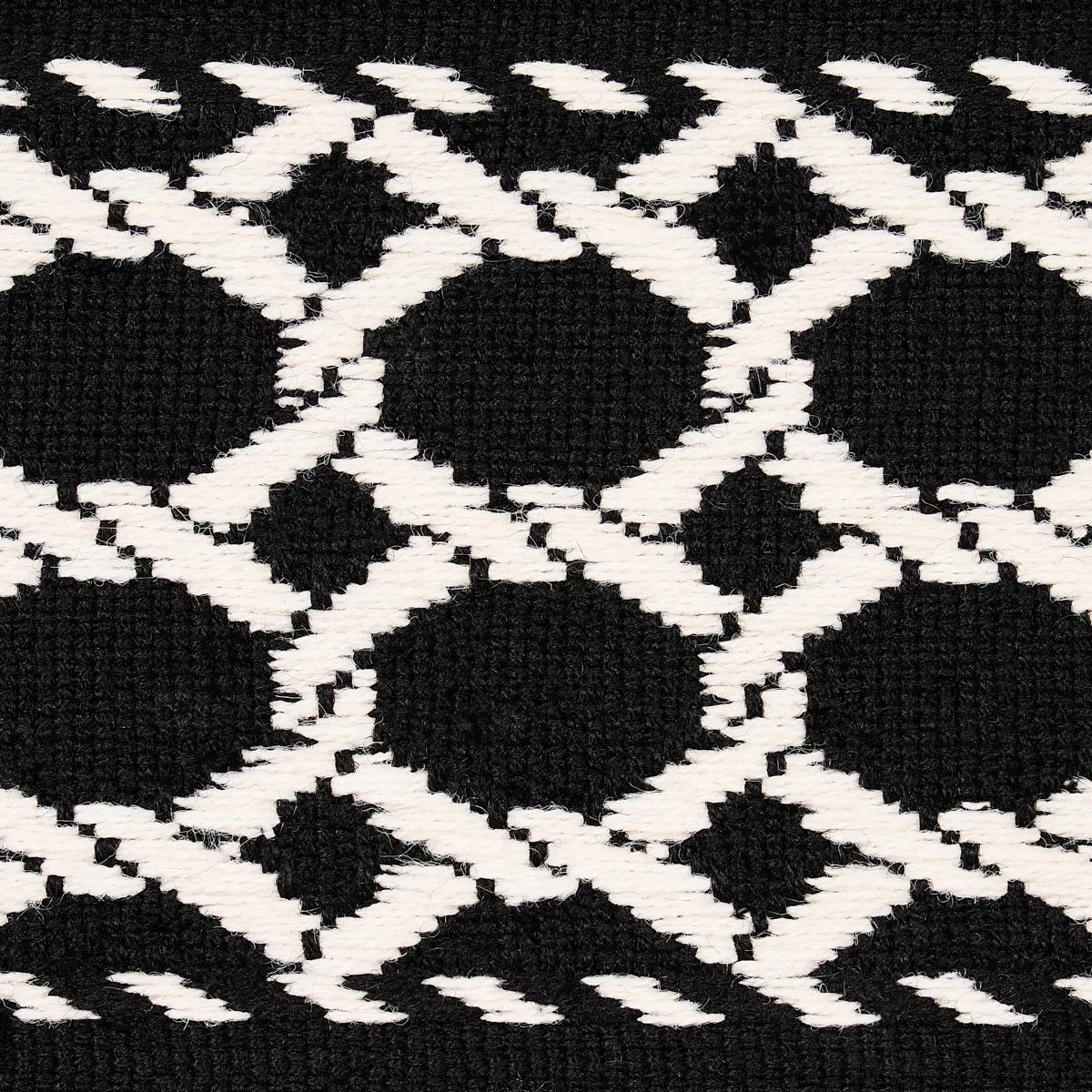 82824 | Lattice Indoor/Outdoor Tape - Black Schumacher Lattice Indoor/Outdoor Tape trim in Black (82824)