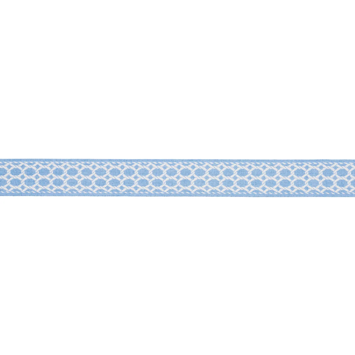 Schumacher Lattice Indoor/Outdoor Tape trim in Chambray (82821)