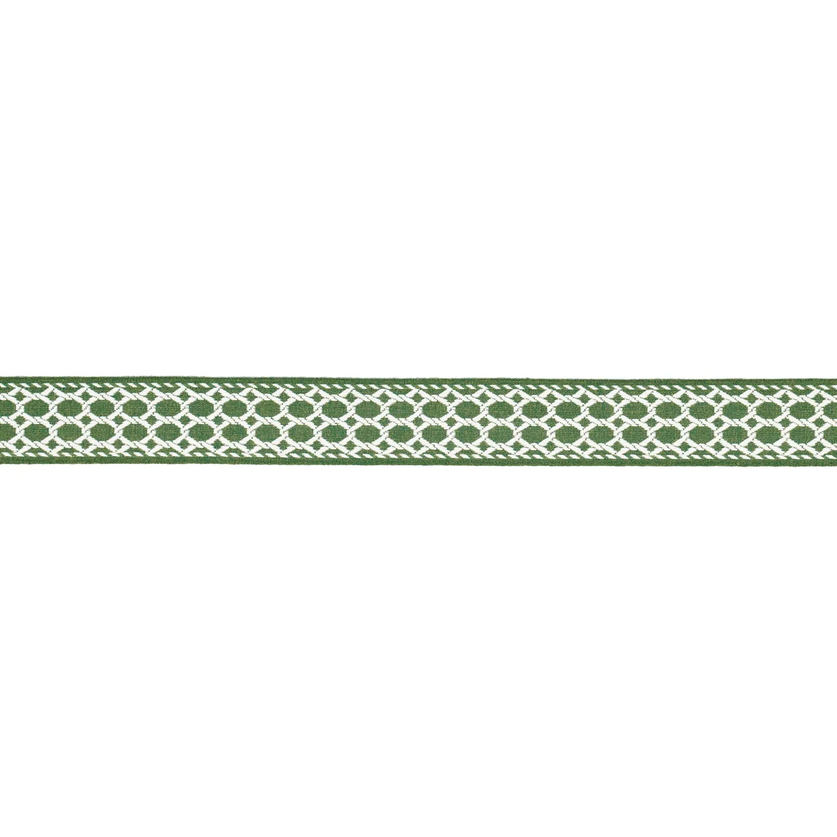 Schumacher Lattice Indoor/Outdoor Tape trim in Green (82822)