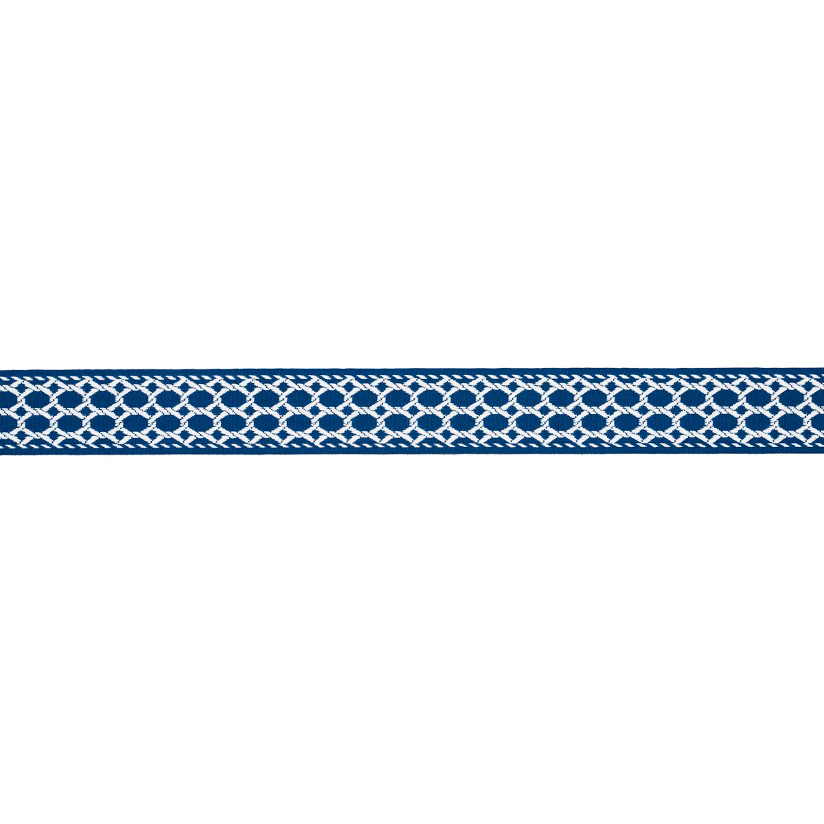 Schumacher Lattice Indoor/Outdoor Tape trim in Navy (82820)
