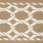 Schumacher Lattice Indoor/Outdoor Tape trim in Sand (82823)