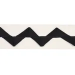 82243 | Lazare Appliqué Tape - Black on Ivory Schumacher Lazare Appliqué Tape trim in Black on Ivory (82243)