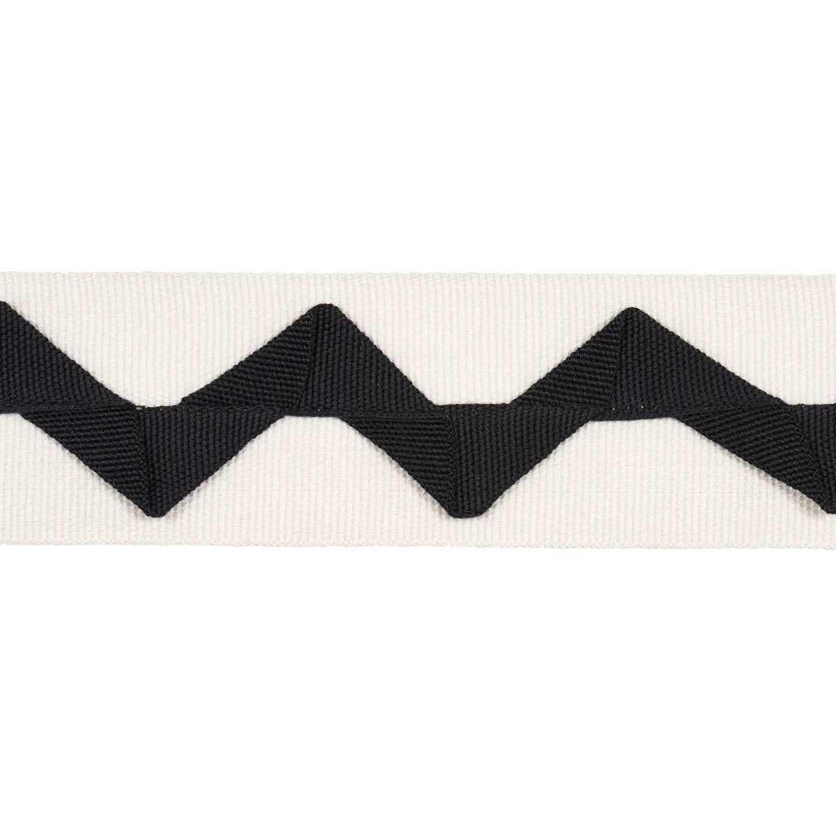 Schumacher Lazare Appliqué Tape trim in Black on Ivory (82243)