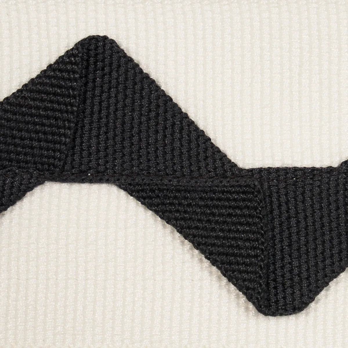 82243 | Lazare Appliqué Tape - Black on Ivory Schumacher Lazare Appliqué Tape trim in Black on Ivory (82243)